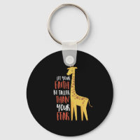 Motivational Giraffe Faith Taller Than Fear