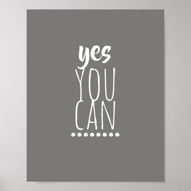 motivational girl quote poster modern  typography (Front)