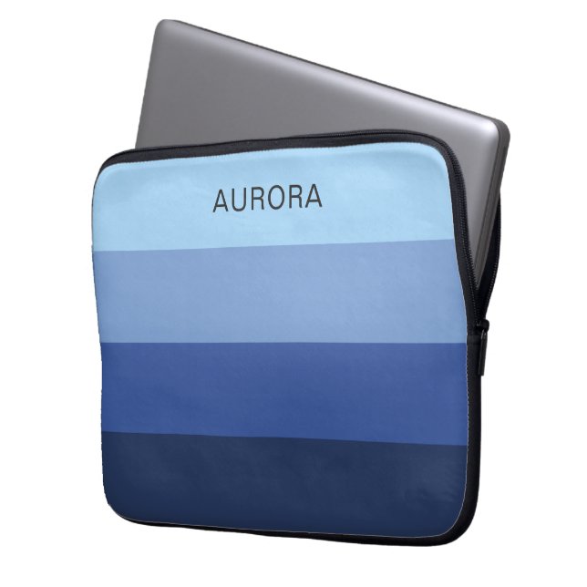 Motivational Gradient Custom with Name -  Laptop Sleeve (Front Left)