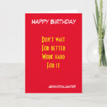 motivational granddaughter birthday card<br><div class="desc">motivational birthday cards with dedication to granddaughter</div>