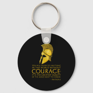 Motivational Greek Philosophy - Aristotle Quote On Keychain