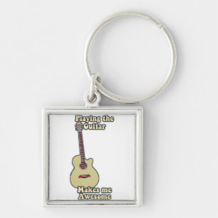 motivational guitar quote for guitar lovers keychain