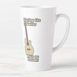 motivational guitar quote for guitar lovers latte mug