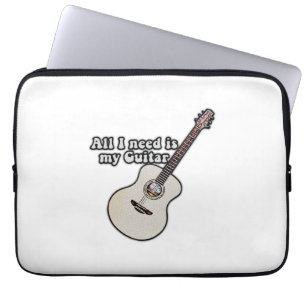 motivational guitar saying for guitar lovers laptop sleeve