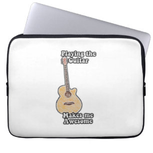 motivational guitar words for guitar lovers laptop sleeve