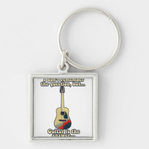 motivational guitar words for guitar players keychain