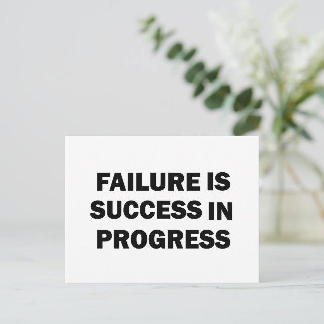 Motivational gym quotes for success  holiday postcard (Standing Front)