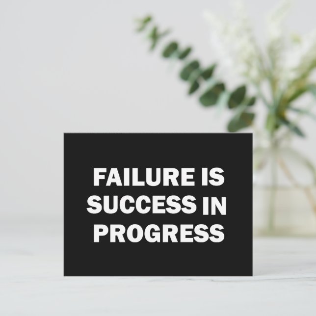 Motivational gym quotes for success  holiday postcard (Standing Front)