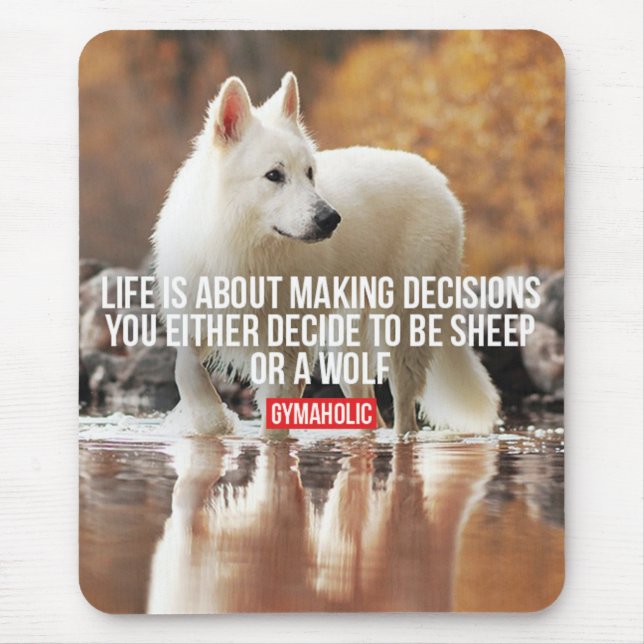 Motivational Gym Words Mouse Pad (Front)