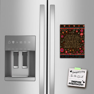 Motivational Habits Floral Magnetic Card