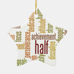 Motivational Half Marathon Word Cloud Ceramic Ornament