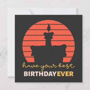 Motivational Happy birthday wishes with cake Save The Date