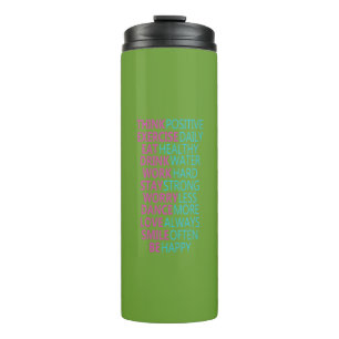 Motivational Hydration Tracker - Stainless  Thermal Tumbler