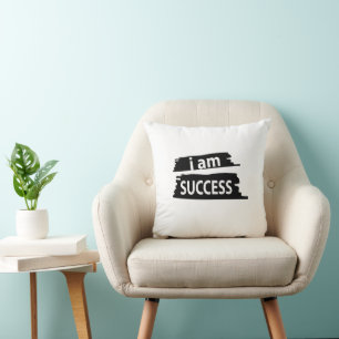 Motivational I am Success Motivational Throw Pillow