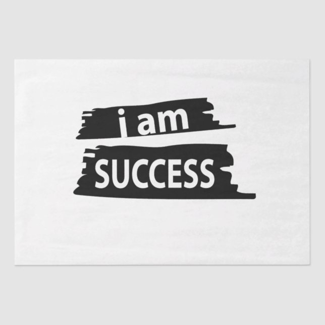 Motivational I am Success Motivational Tissue Paper (Front)
