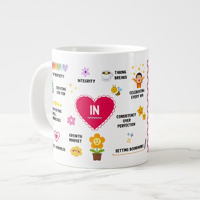 Motivational In or Out Inspirational Words Mug (Front Left)