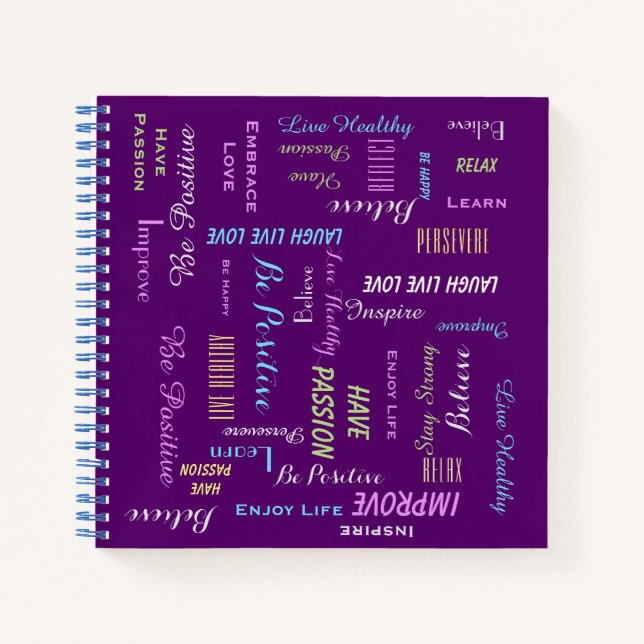 Motivational Inspirational CHOOSE YOUR COLOR Fun  Notebook (Front)