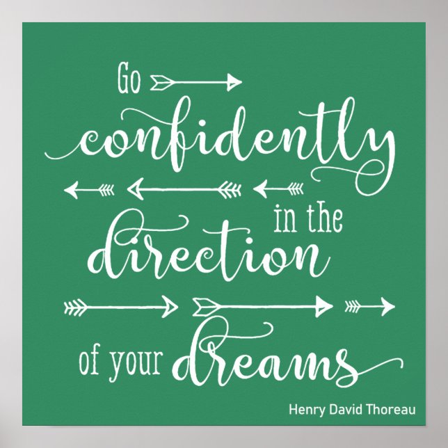 Motivational Inspirational Go Confidently Dreams   Poster (Front)