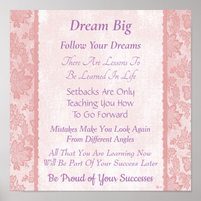 Motivational Inspirational Life Quotes For Girls Poster (Front)