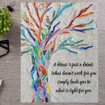 Motivational Inspirational Quote Jigsaw Puzzle<br><div class="desc">This decorative jigsaw puzzle features a rainbow-coloured mosaic tree and an inspiring quote. You can change the quote to one of your own. Use the Customize Further option to change the text size, style, or colour Because we create our artwork you won't find this exact image from other designers. Original...</div>