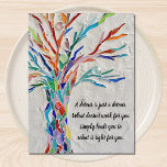 Motivational Inspirational Quote Tree Postcard<br><div class="desc">This decorative postcard features a rainbow-coloured mosaic tree and an inspiring quote. You can change the quote to one of your own. Use the Customize Further option to change the text size, style, or colour Because we create our artwork you won't find this exact image from other designers. Original Mosaic...</div>