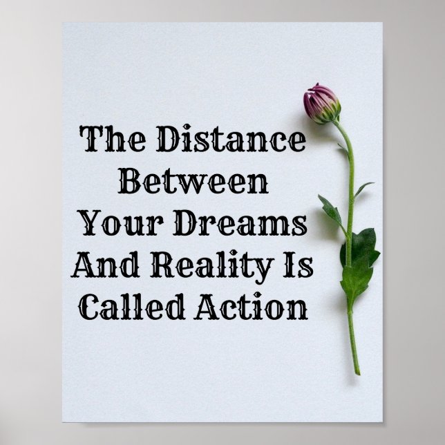 Motivational Inspirational Quote Wall Poster (Front)