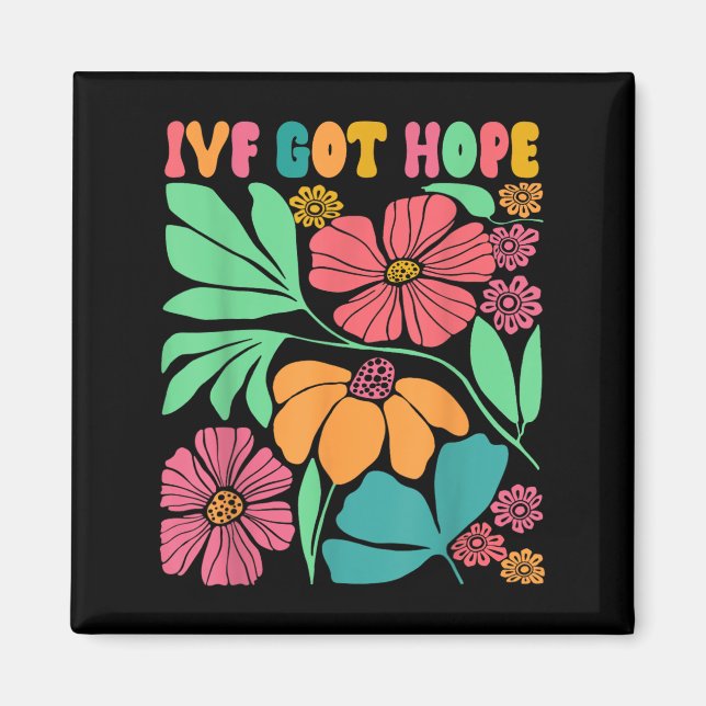 Motivational Inspired Ivf Mama Wildflower Ivf Mom  Magnet (Front)