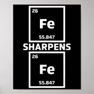 Motivational Iron Sharpens Iron Periodic Elements Poster