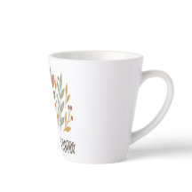 Motivational Latte Mug Boho Flowers