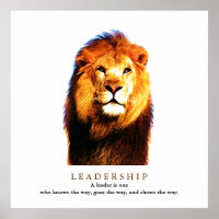 Motivational Leadership Quote Lion Pride Poster