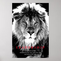 Motivational Leadership Quote Lion Pride