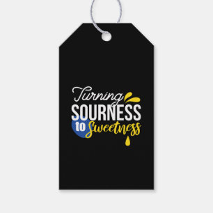 Motivational Lemon Quote From Sour to Sweet Gift Tags