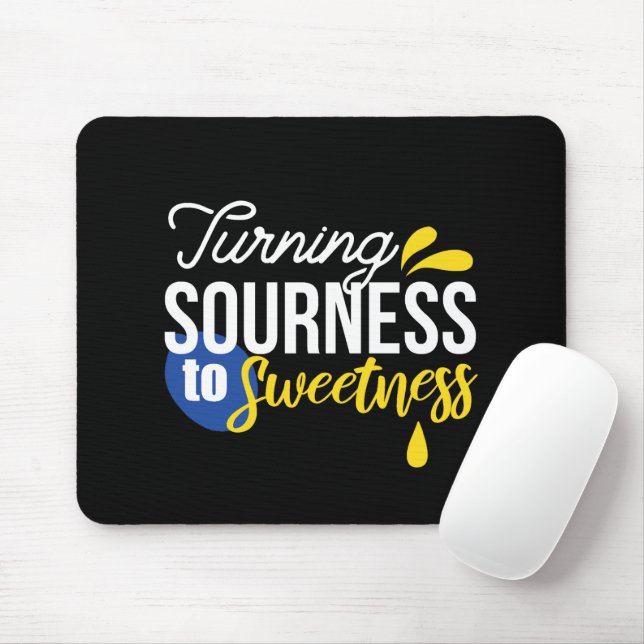 Motivational Lemon Quote From Sour to Sweet Mouse Pad (With Mouse)
