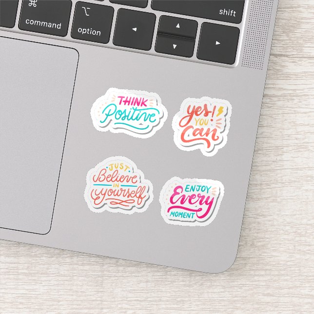 Motivational lettering sticker set (Detail)