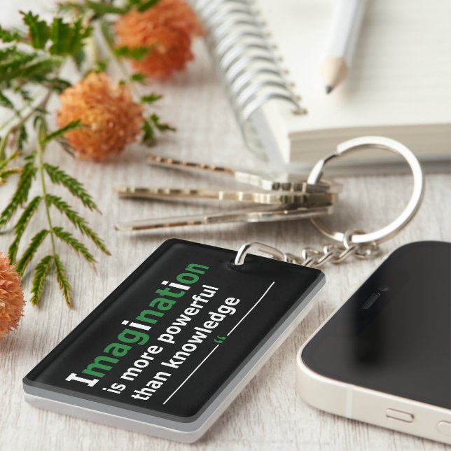 Motivational life quote keychain (Front Right)
