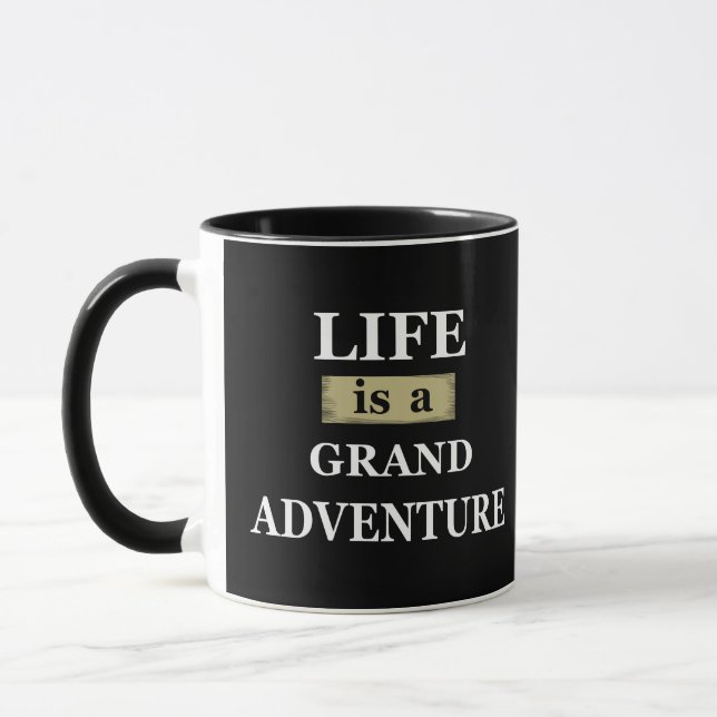 Motivational life quotes mug (Left)