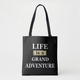 Motivational life quotes tote bag