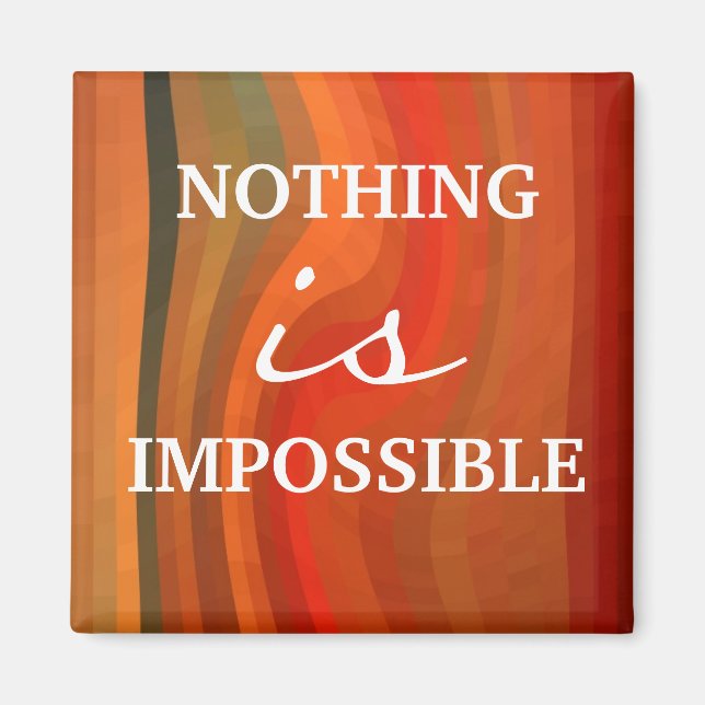 Motivational Magnet - 3 Word Quote Attitude (Front)