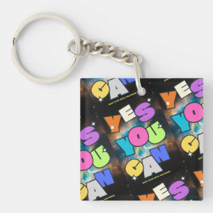 Motivational Mindset Success Inspiration Design Keychain