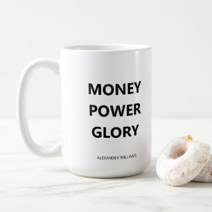 Motivational Minimalist Business Black and White  Coffee Mug
