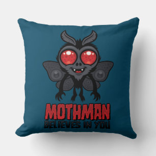Motivational Mothman Believes In You Throw Pillow