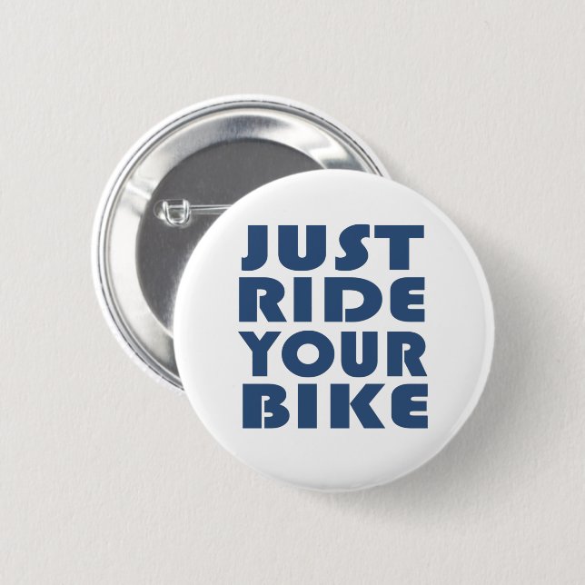 Motivational mountain bike quote 2 inch round button (Front & Back)