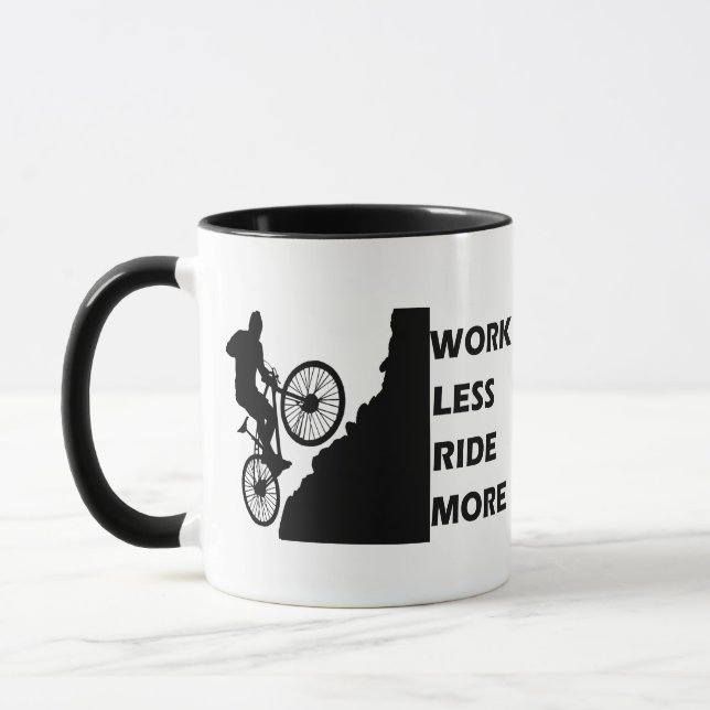 Motivational Mountain Biking - Funny Cycling Quote Mug (Left)