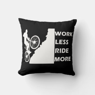 Motivational Mountain Biking - Funny Cycling Quote Throw Pillow