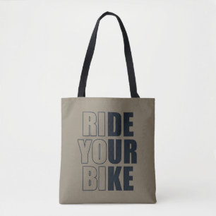 Motivational Mountain Biking Quote - Funny Cycling Tote Bag
