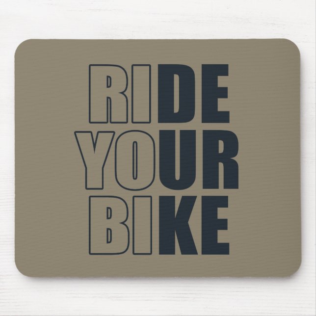 motivational mountain biking quote mouse pad (Front)