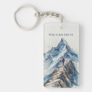 Motivational Mountain Keychain