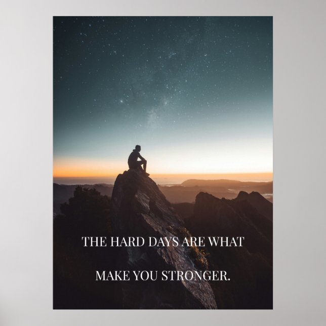 Motivational mountain sky poster (Front)