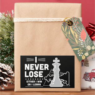 Motivational Never Lose Chess Quote Sticker