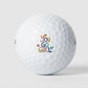 Motivational One Cool Girl You Go Girl Clipart Gir Golf Balls